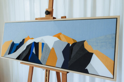 Panoramique du Mont Blanc / Blanc Bleu Gris Jaune – Image 2