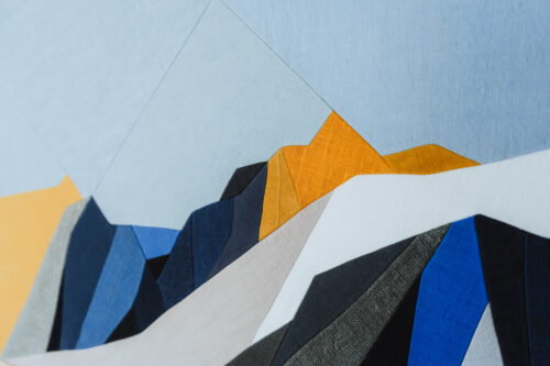 Panoramique du Mont Blanc / Blanc Bleu Gris Jaune – Image 6