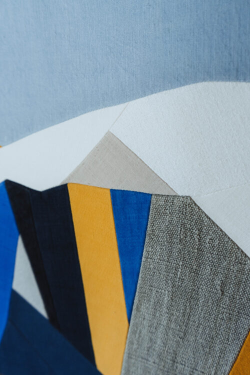 Panoramique du Mont Blanc / Blanc Bleu Gris Jaune – Image 4